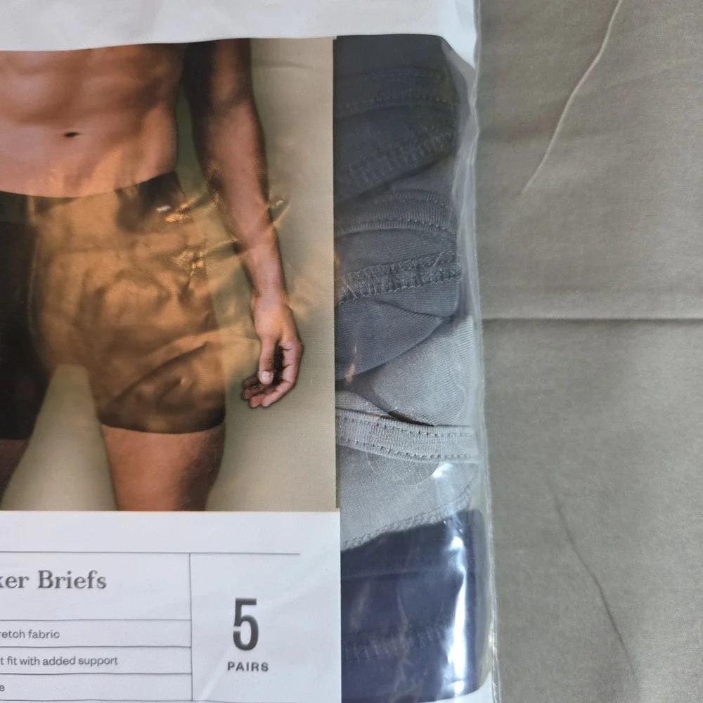 Goodfellow & Co - Classic Boxer Brief, M size, tag free, soft, stretch - 5 Pairs